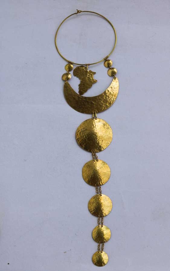 Lamu African brass necklace