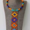 65b.jpg IMAMU Beaded Orange necklace, African Zulu necklace