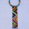 HASANA Light Blue Zulu necklace, African beaded Pendant necklace
