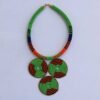 KOVI Green Zulu Pendant Necklace, African Beaded Necklace