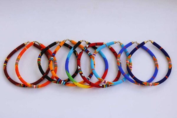 TORO African Zulu Necklace, Beaded Tribal necklace
