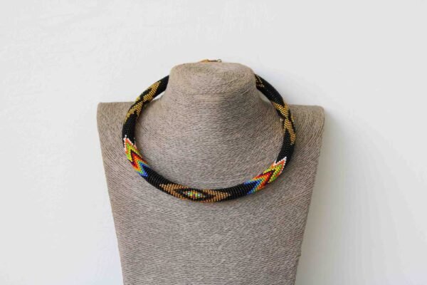 TAU African Beaded necklace, Zulu Tribal Necklace
