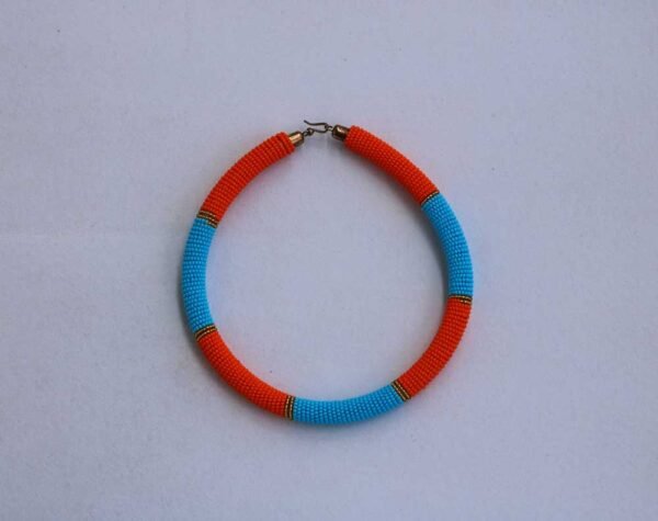 RAHA African Beaded necklace, Zulu Tribal Necklace