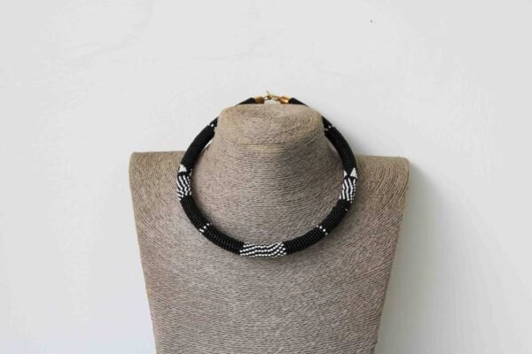 NGAMIA African Beaded necklace, Zulu Tribal Necklace