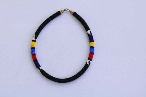 TEMBO African Beaded necklace, Zulu Tribal Necklace