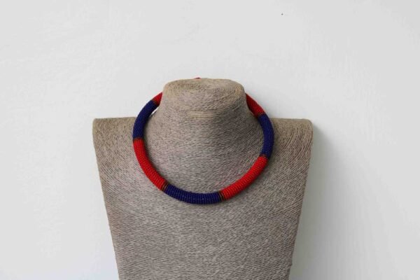 93.jpg CHUI African Beaded necklace, Zulu Tribal Necklace