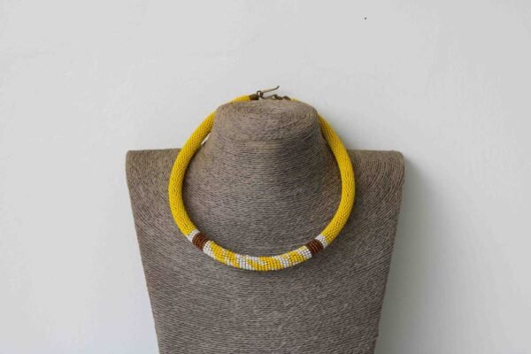 KIWI African Beaded necklace, Zulu Tribal Necklace