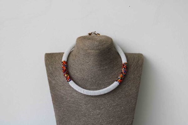 98.jpg OGEMBO African Beaded necklace, Zulu Tribal Necklace