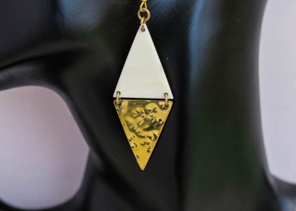 BUSU African Brass and Bone earrings