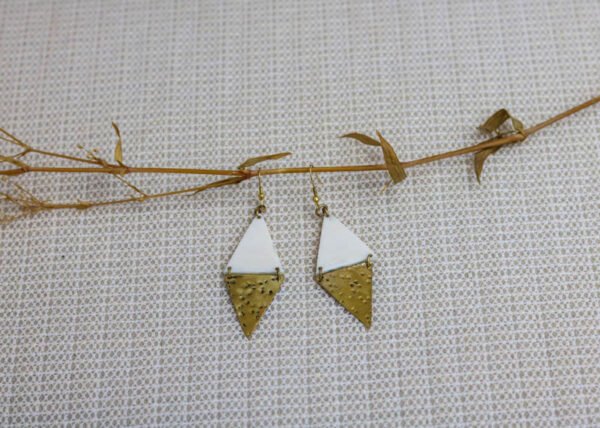 BUSU African Brass and Bone earrings