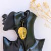 BALI African Face Mask brass earrings