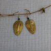 BALI African Face Mask brass earrings