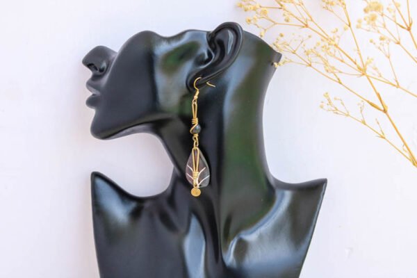 BAHA African Brass and Bone earrings