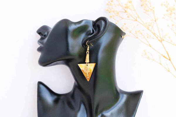 BAYA African Brass and Bone earrings