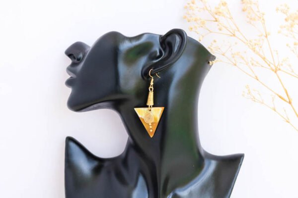 BAYA African Brass and Bone earrings