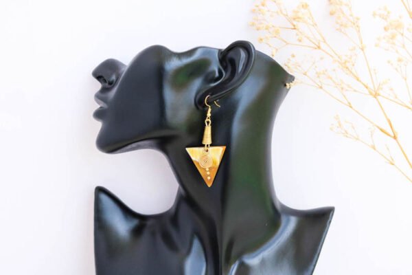 BAYA African Brass and Bone earrings