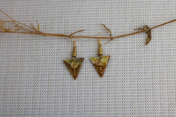 BAYA African Brass and Bone earrings