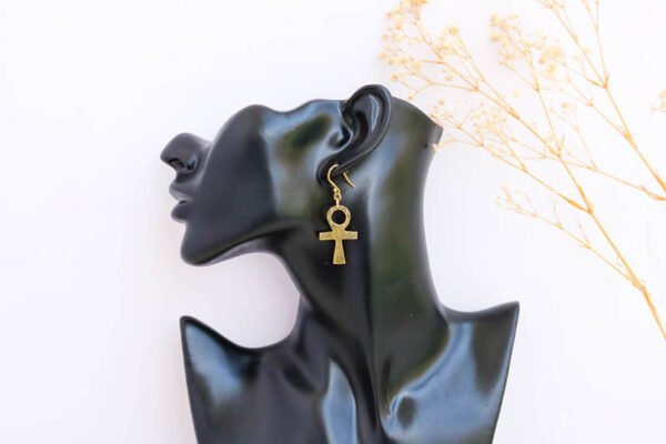 IDI Ankh Brass earrings