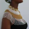 DIN African Beaded wedding necklace