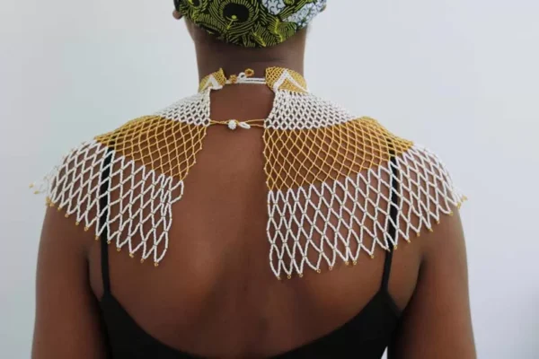 DIN African Beaded wedding necklace