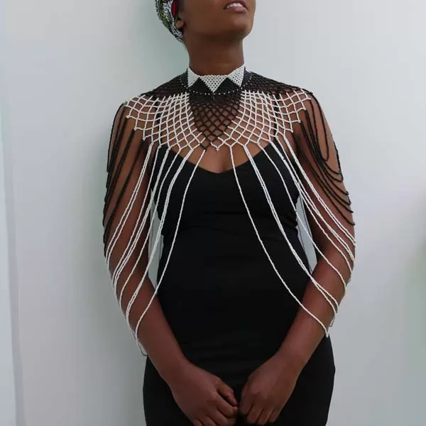 DINA Beaded shawl necklace