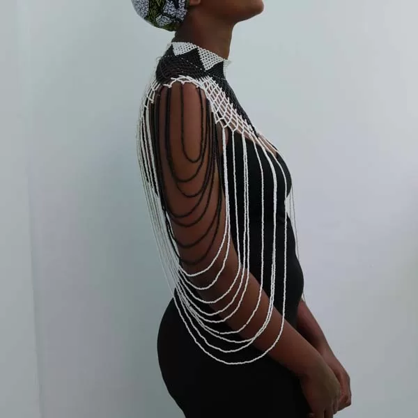 DINA Beaded shawl necklace