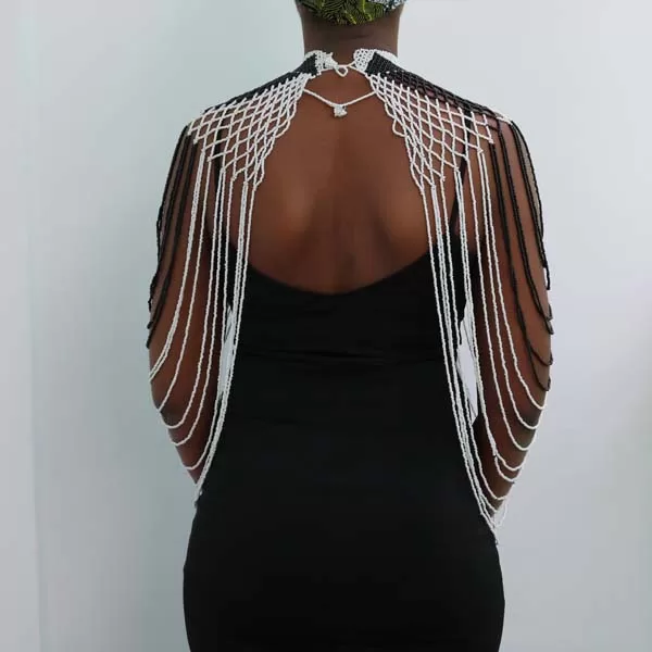 DINA Beaded shawl necklace