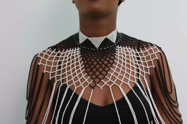 DINA Beaded shawl necklace