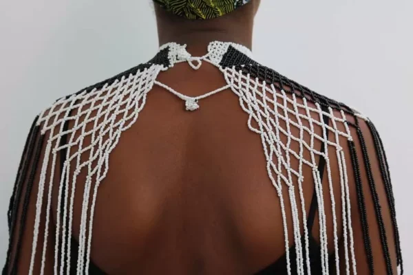 DINA Beaded shawl necklace