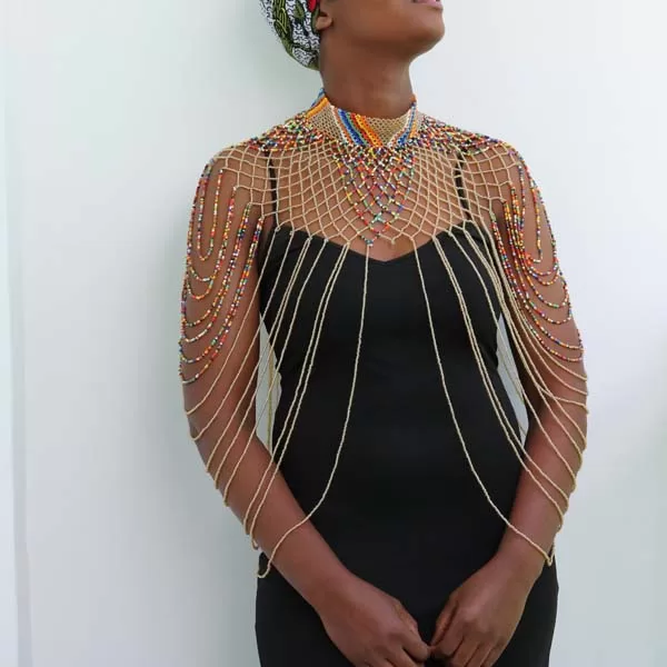 DULA Beaded shawl necklace