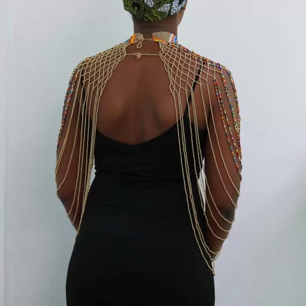 DULA Beaded shawl necklace