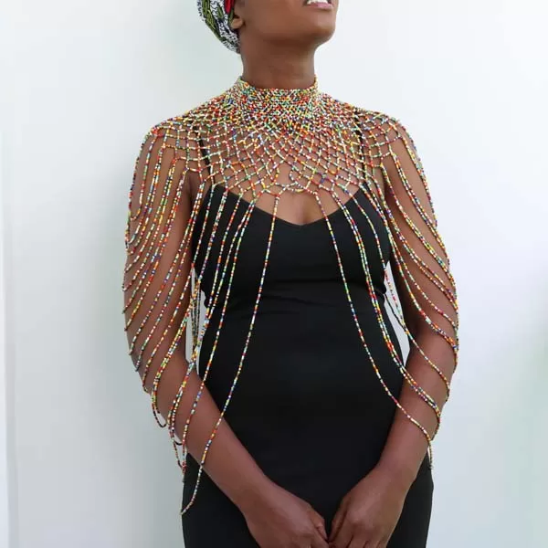DUMI Beaded shawl necklace