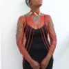 DAMBA Beaded shawl necklace