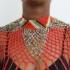 DAMBA Beaded shawl necklace