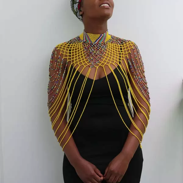 DIALO Beaded shawl necklace