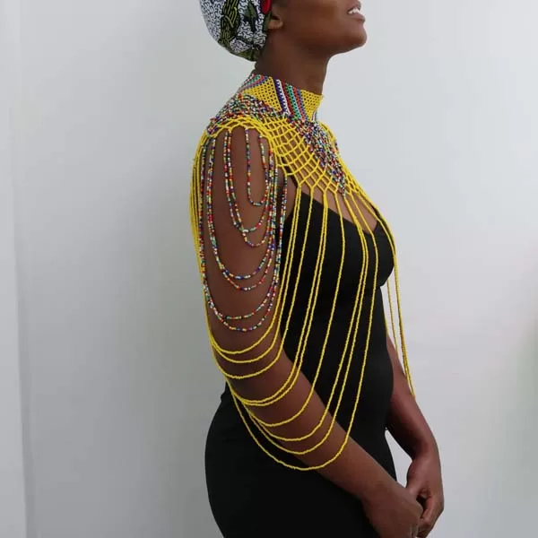 DIALO Beaded shawl necklace