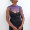 DEMBA Beaded shawl necklace