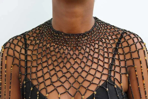 DESTA Beaded shawl necklace