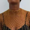 DIVA Beaded shawl necklace