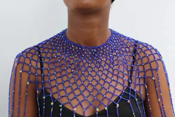 DIANA Beaded shawl necklace