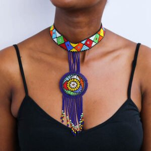 ARIFA African Beaded Choker necklace