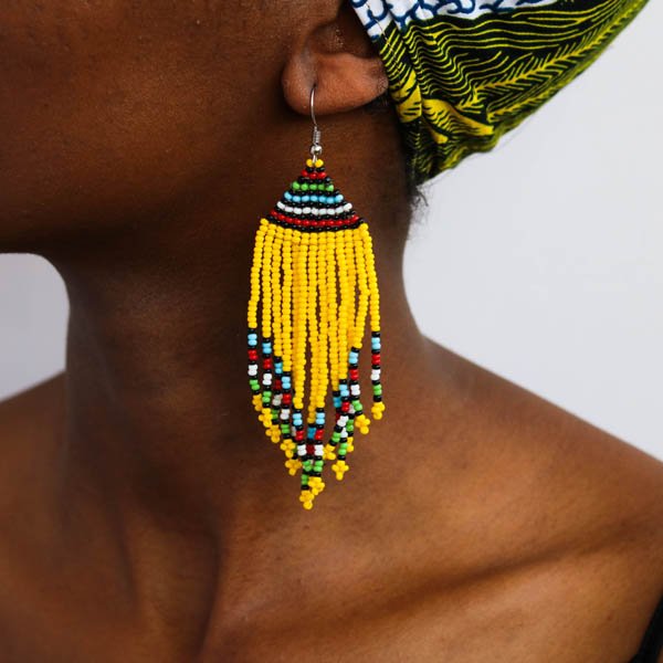 AJABU African Beaded Earrings
