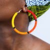 ALMASI African Beaded Hoop Earrings