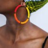 ALMASI African Beaded Hoop Earrings