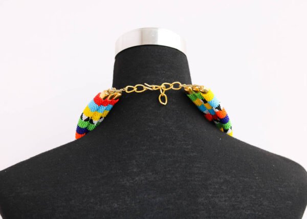 IMG_0894.jpg AMI African Beaded Necklace with matching earrings