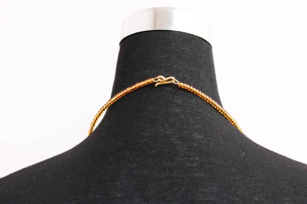 ANASA beaded fringe necklace