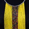 ARUSI African beaded fringe necklace