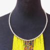 ARUSI African beaded fringe necklace