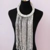 ATIYA African beaded fringe necklace