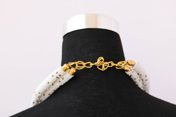 ATIYA African beaded fringe necklace